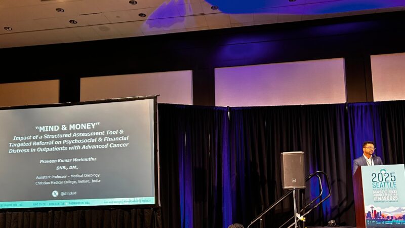 Praveen Kumar Marimuthu: Proud to Present Our Work From Medical Oncology Team at CMC Vellore at MASCC25