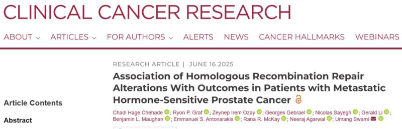 Neeraj Agarwal: Poor Outcomes with SOC in mHSPC Prostate Cancer Patients With HRR Mutation