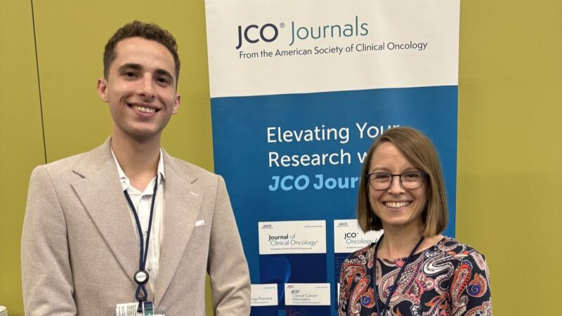 Abdulla Alzibdeh: Happy to Meet Rebecca Snyder through the JCO Central Mentoring Meeting at ASCO 2025