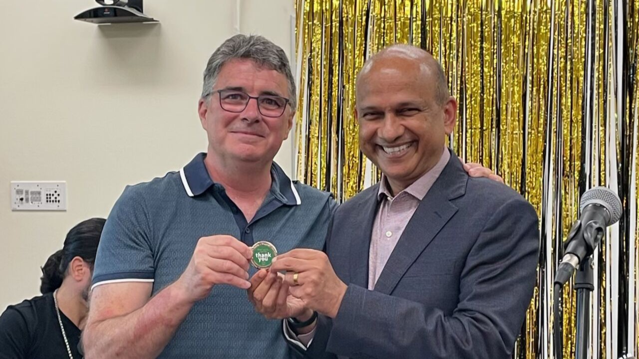 Jame Abraham Congratulates Dr. Brian Murphy on Retirement from Cleveland Clinic Cancer Center