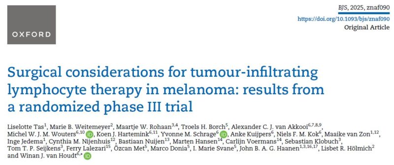 Winan van Houdt Highlights New Article on Surgical Strategies for TIL Therapy in Melanoma