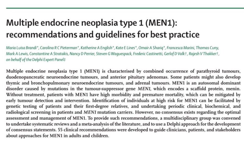 Mark Lewis: New MEN1 Guidelines - My Personal Perspective As a Patient, Parent, and Physician
