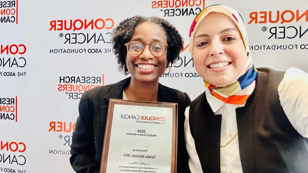 Reham Abdel-Wahab: Proud Mentor Moment – Faradia Kernizan is the Recipient of the 2024 ASCO MSR Award