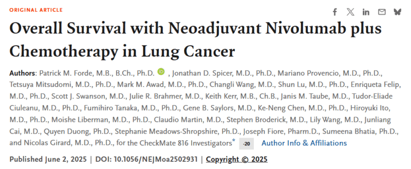 Loay Kassem: 11 Pivotal Trials From ASCO 2025 Published in The NEJM