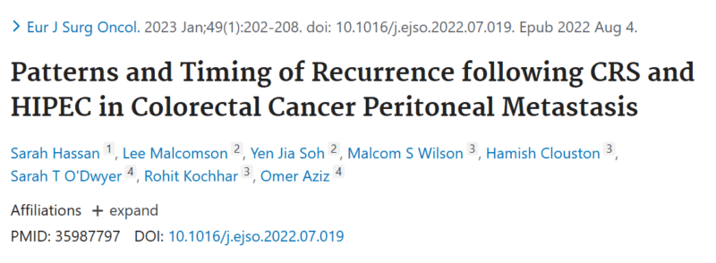 PSOGI Highlights CAIRO-6 Trial Outcomes on HIPEC and Chemotherapy in Colorectal Peritoneal Metastases