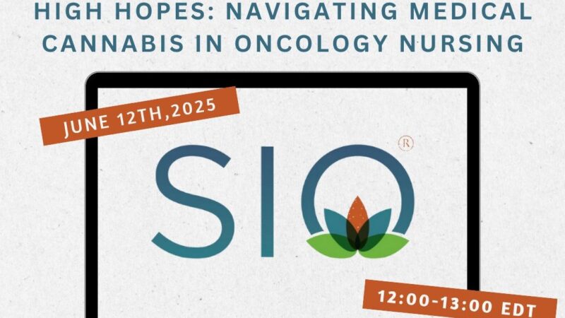Register for Webinar on Medical Cannabis in Oncology Nursing  – Society for Integrative Oncology