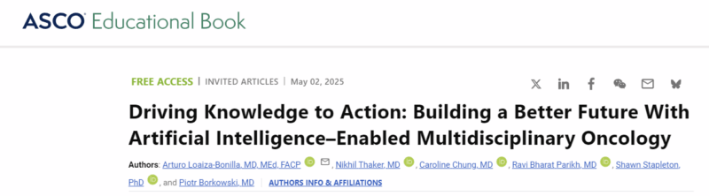 Hiba Ali: Insightful Piece From The ASCO Educational Book on Building a Better Future With Artificial Intelligence