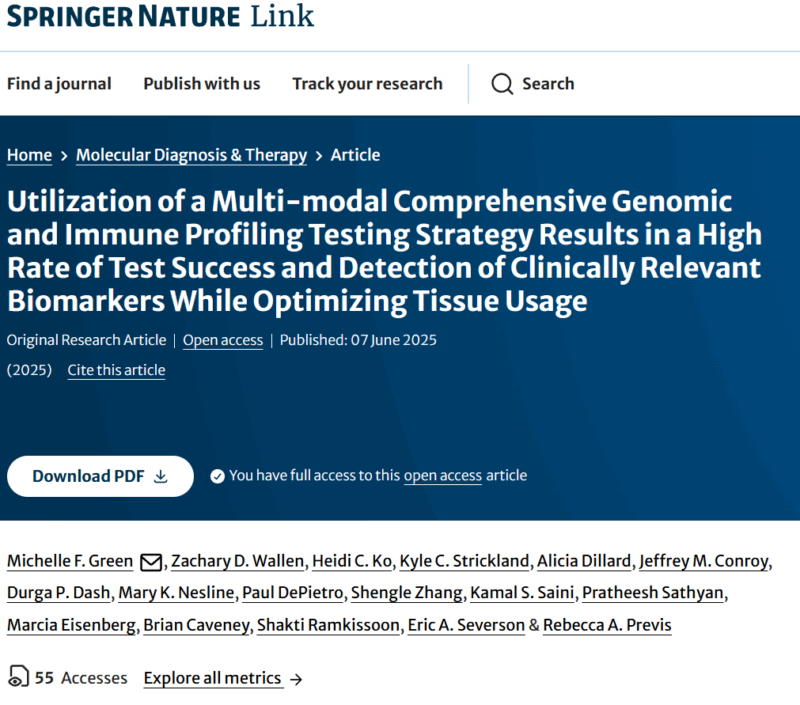 Michelle Green: Comprehensive Genomic Profiling as a Critical tool for detecting Important Biomarker