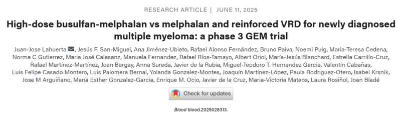 Myeloma Paper of the Day, June 12th, suggested by Robert Orlowski