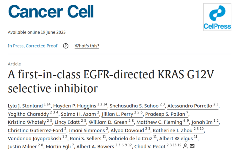 Arndt Vogel: First-in-Class EGFR-Directed KRAS G12V Inhibitor Shows Activity in Multiple Cancer Models