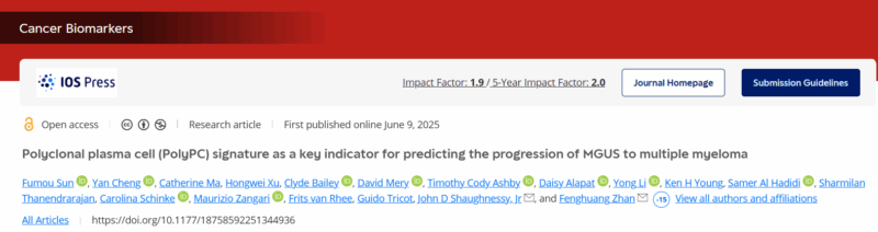Myeloma Paper of the Day, June 22nd, suggested by Robert Orlowski