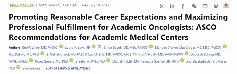 Yüksel Ürün: Timely and Much-Needed Recommendations From ASCO for Academic Medical Centers