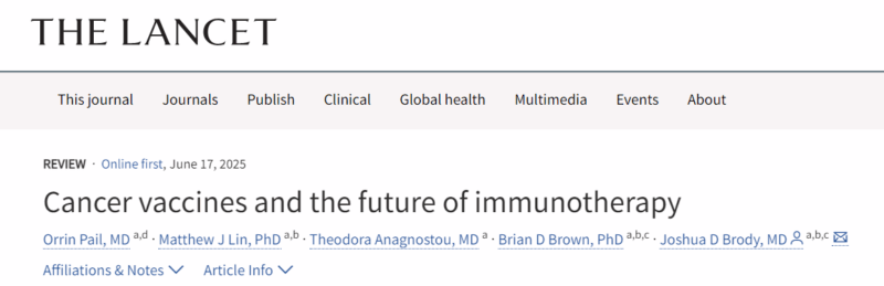 Alexey Kulikov Shared An Article on Cancer Vaccines and The Future of Immunotherapy