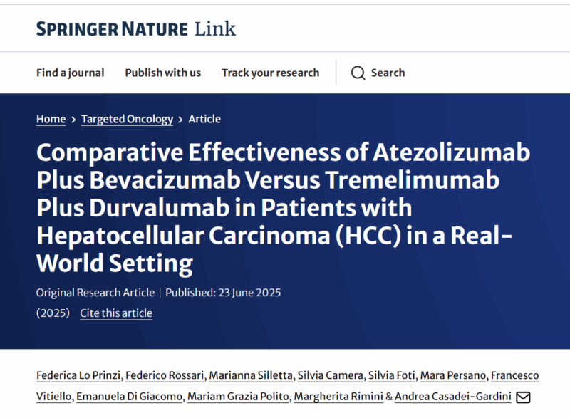 Mario Balsa: Real-world Comparison in Advanced HCC - Atezolizumab + Bevacizumab vs Tremelimumab + Durvalumab