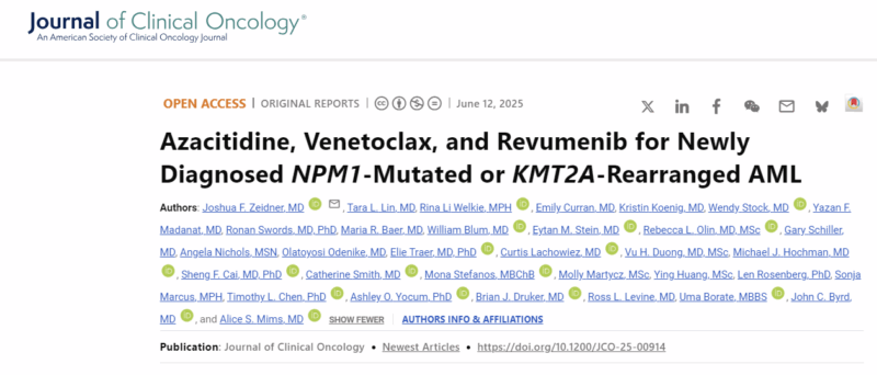 Goutham Sunny Shares Phase I Data on Azacitidine, Venetoclax, and Revumenib for Newly Diagnosed NPM1m and KMT2Ar AML