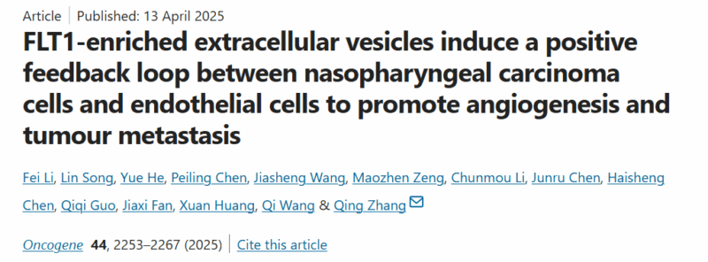Miguel Bronchud: FLT1-Positive EVs Drive Angiogenesis and Metastasis in Nasopharyngeal Carcinoma
