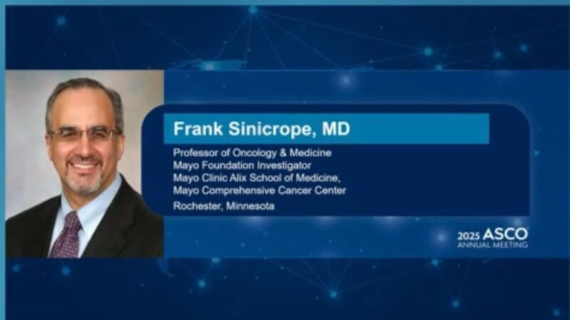 Aaron Mansfield Congratulates Frank Sinicrope and the Alliance team for impactful findings from the Atomic trial