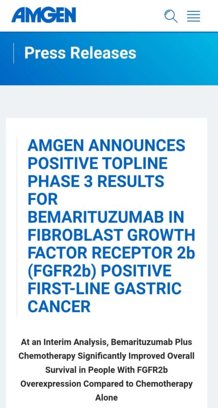 Amol Akhade: Landmark Advance in Gastric Cancer - Phase 3 FORTITUDE-101 Trial Positive for Bemarituzumab