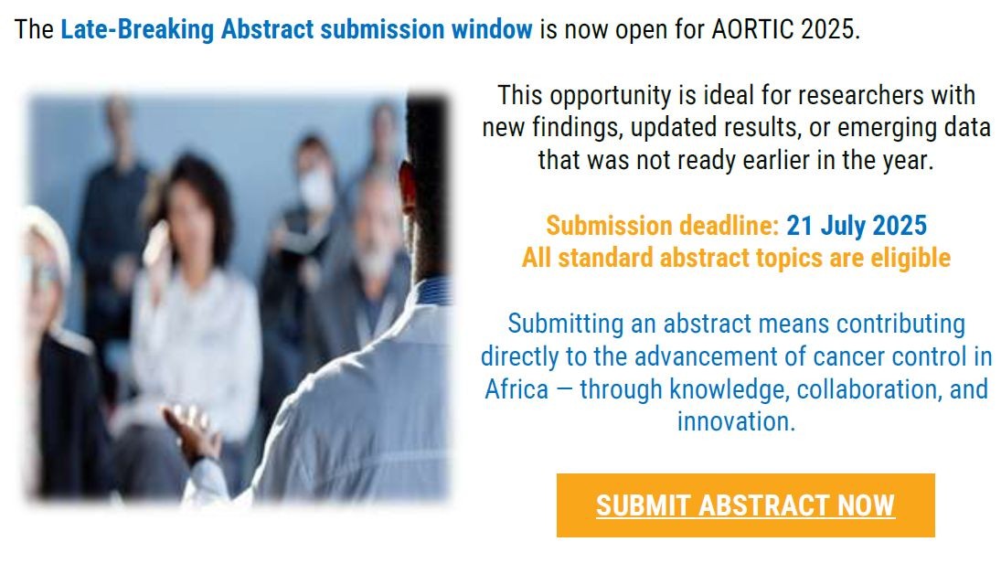 Late-Breaker Abstract Submission Now Open – Deadline: 21 July 2025
