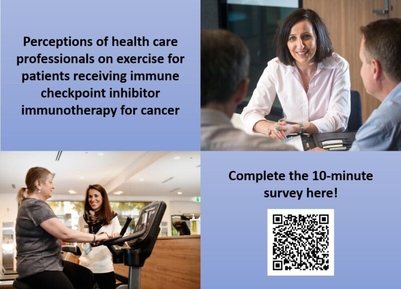 Eva Zopf: 10-Minute Survey on Healthcare Professionals' Views on Exercise and ICI Therapy