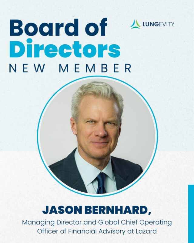Jason Bernhard Has Been Appointed to LUNGevity Foundation Board of Directors