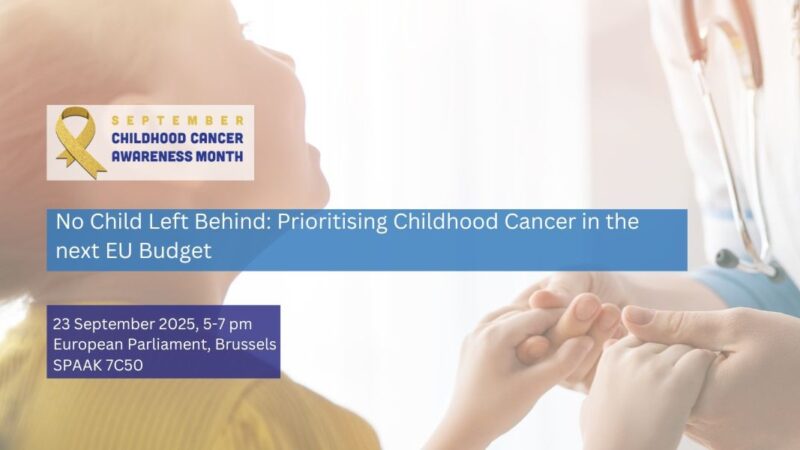 Gold September Policy Event: Childhood Cancer Awareness Month 2025 – SIOP Europe