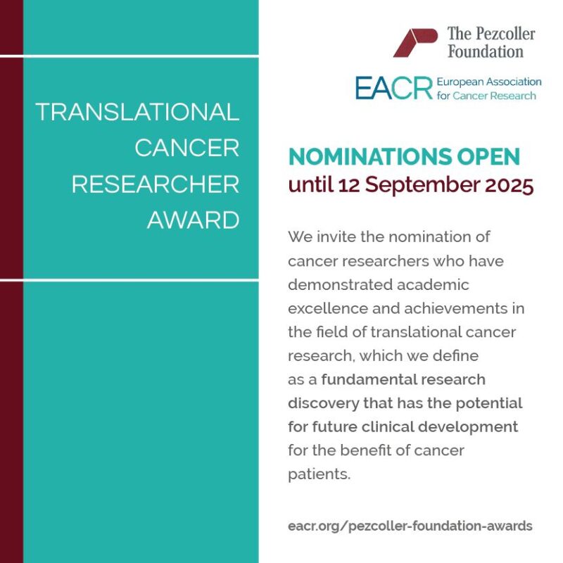 Make a Nomination for the Translational Cancer Researcher Award - EACR