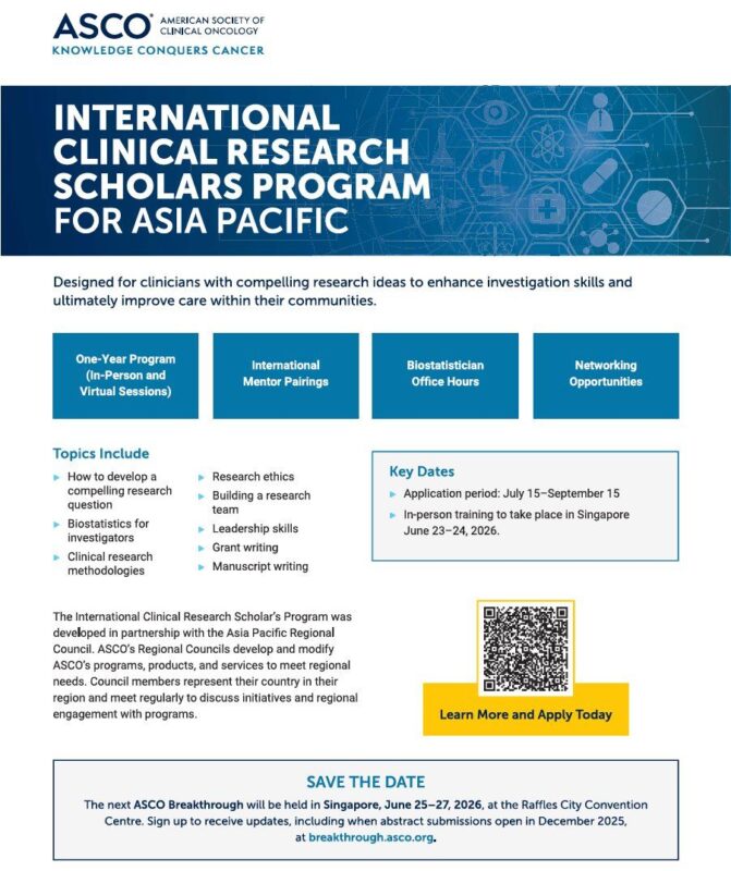 ASCO Clinical Research Scholars Program 