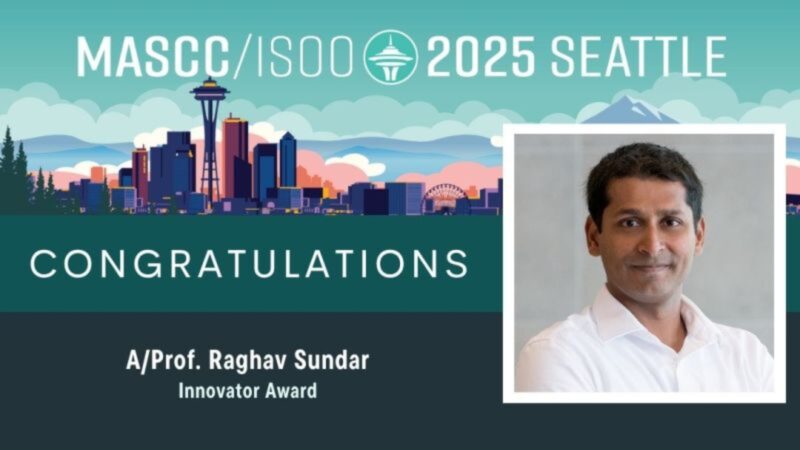Congratulations to Prof. Raghav Sundar, the Recipient of the 2025 Innovator Award – MASCC
