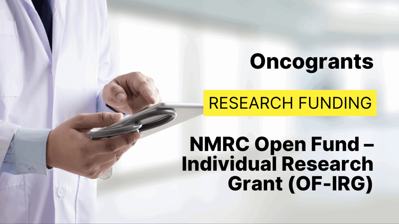 NMRC Open Fund – Individual Research Grant (OF-IRG)