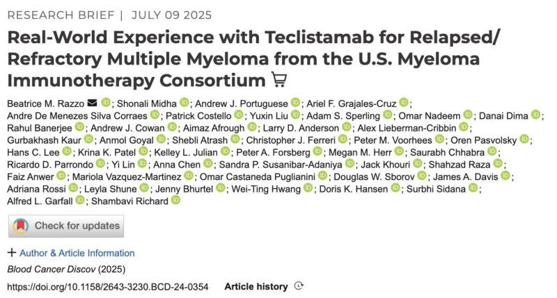 Rahul Banerjee: Largest RW Experience with Teclistamab