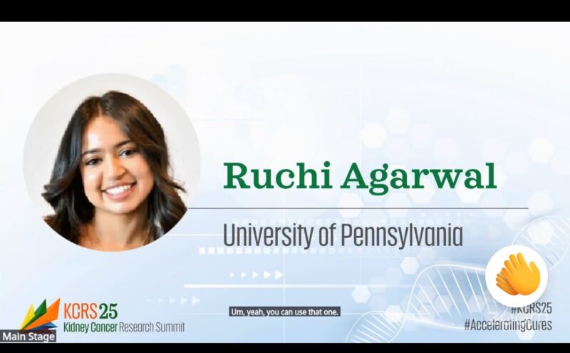 Sumanta Pal: Ruchi Agarwal Presented Her Work on International Kidney Cancer Trial Availability