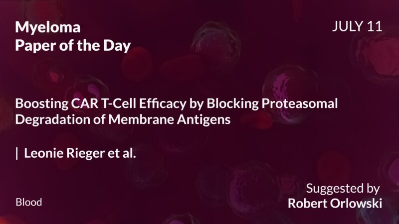 Myeloma Paper of the Day, July 11th, Suggested by Robert Orlowski