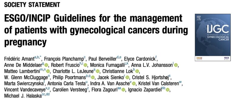 Matteo Lambertini: ESGO/INCIP Guidelines for the Management of Patients with Gynecological Cancers During Pregnancy