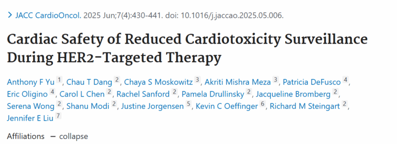 Jennifer Liu: A Key Step Toward Evidence-Based Cardiac Monitoring in HER2+ Breast Cancer