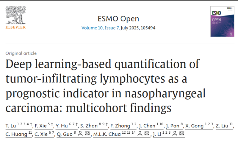 Melvin LK Chua: First Step in Using Deep Learning to Read TILs in Nasopharyngeal Carcinoma