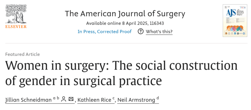Amy Diehl: Female Surgeons - Preys to Gender Bias