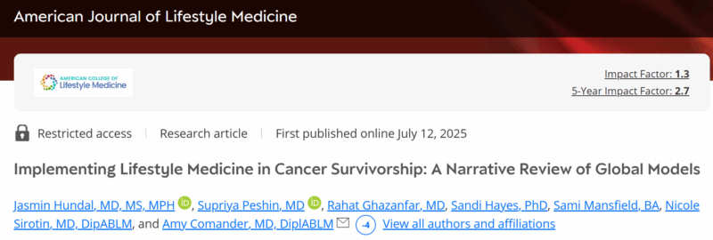Jasmin Hundal: How Lifestyle Medicine Can Be Integrated into Oncology Care