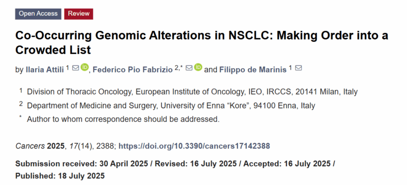 Federico Pio Fabrizio: An Up-to-Date Overview of the Co-Mutation Landscape in NSCLC