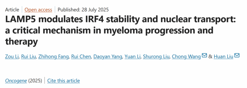 Myeloma Paper of the Day, July 29th, Suggested by Robert Orlowski