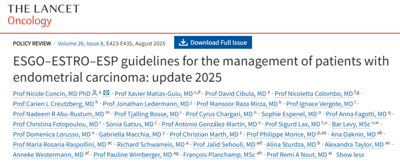 Bar Levy: New ESGO-ESTRO-ESP Guidelines for Endometrial Cancer