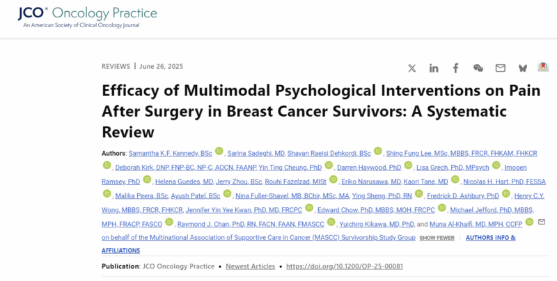 Muna Al-Khaifi: The Potential Efficacy of Multimodal Psychological Interventions in Alleviating Postoperative Pain in Breast Cancer Survivors