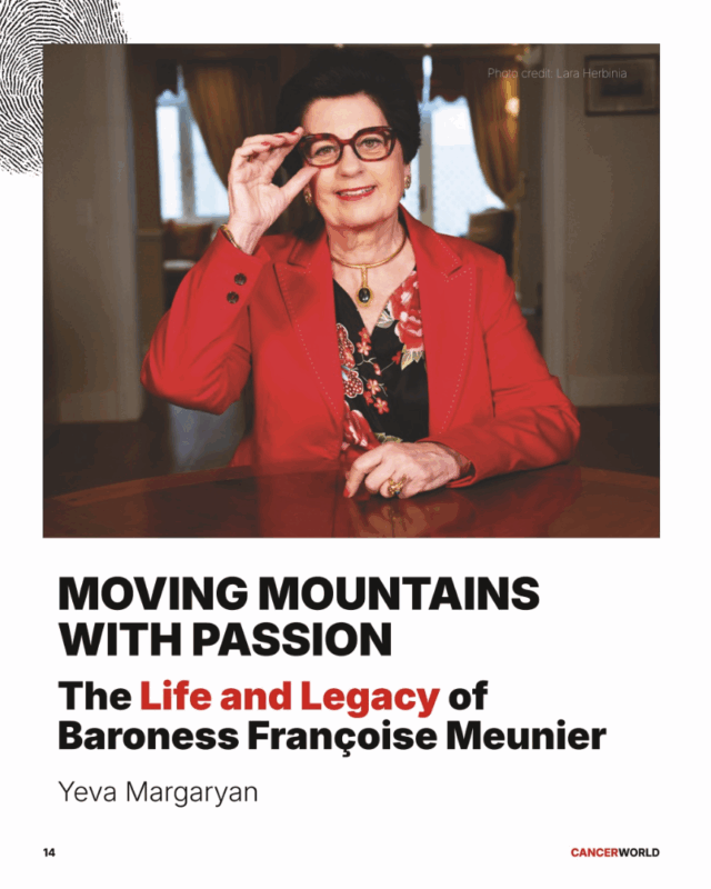 Françoise Meunier: Deeply Honoured to be Featured in the Latest Issue of CancerWorld
