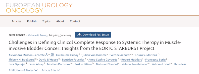 Can Clinical Complete Response Replace Cystectomy in MIBC? - European Urology Oncology
