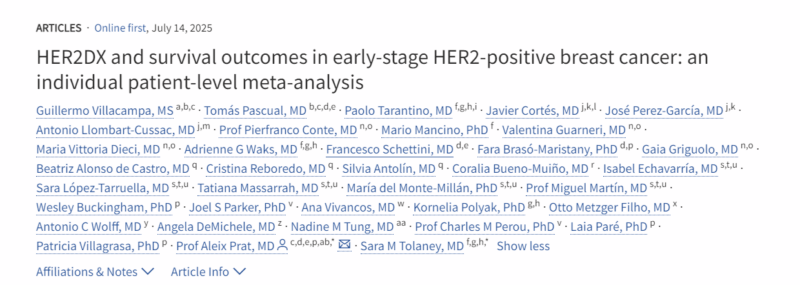 Paolo Tarantino: Large Meta-Analysis on HER2DX and Survival Outcomes in Early-Stage HER2-Positive Breast Cancer