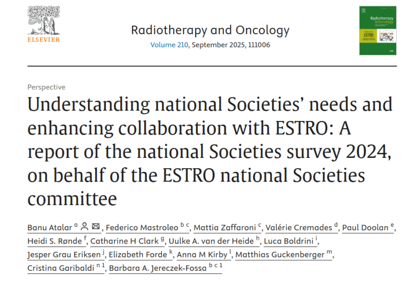 Understanding National Societies’ Needs and Enhancing Collaboration with ESTRO