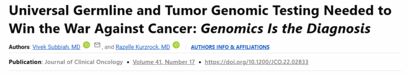 Ed Esplin: Is There Any Patient Who Should Not Have Germline Genetic Testing to Aid Treatment Decision Making?