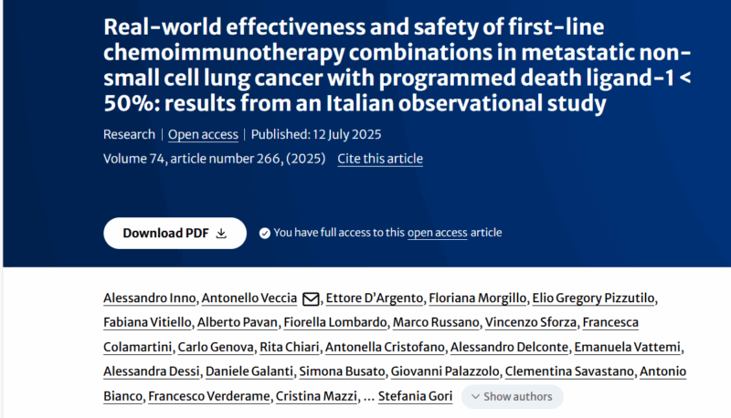 Alessandro Inno: First-Line Chemoimmunotherapy Combinations in Metastatic NSCLC with PD-L1 Less Than 50%