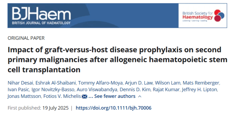 Nihar Desai: How GvHD Prophylaxis Influences The Risk of Second Primary Malignancies After Allogeneic Transplants