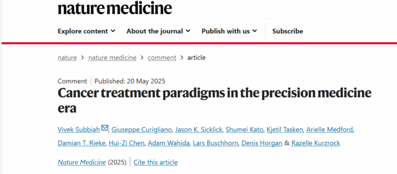 Vivek Subbiah: What is Missing to Fully Harness Precision Medicine and Transform Cancer Care